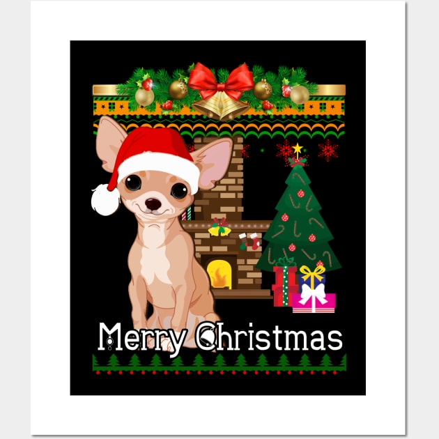 Ugly Christmas Sweater CHIHUAHUA Wall Art by LaurieAndrew